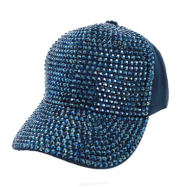 Fashion Rhinestone Cap Two Tone Shine