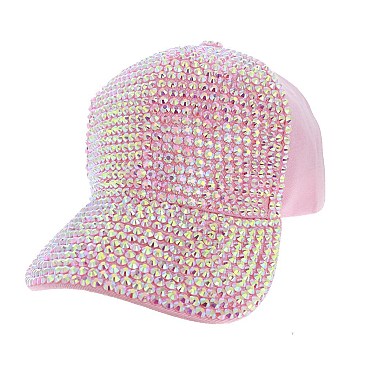 Fashion Rhinestone Cap Two Tone Shine