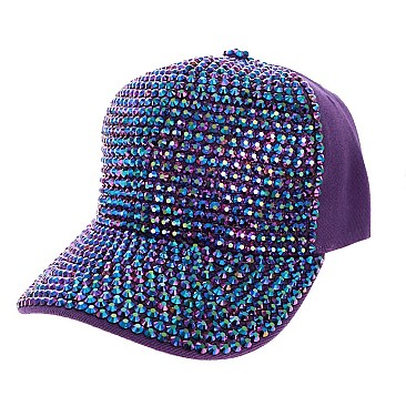 Fashion Rhinestone Cap Two Tone Shine