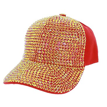 Fashion Rhinestone Cap Two Tone Shine