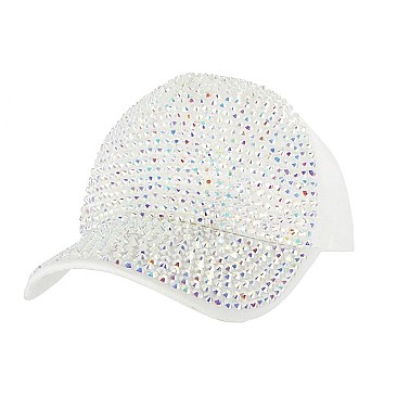 Fashion Rhinestone Cap Two Tone Shine