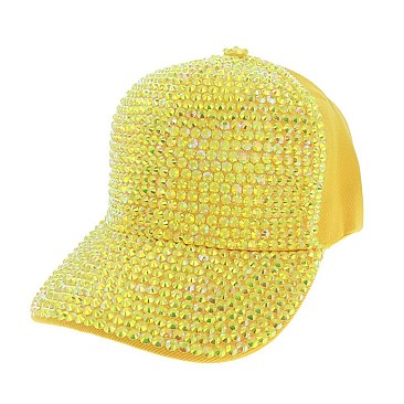 Fashion Rhinestone Cap Two Tone Shine