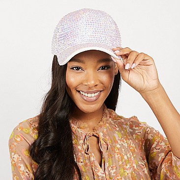 RHINESTONE GEM BASEBALL CAP