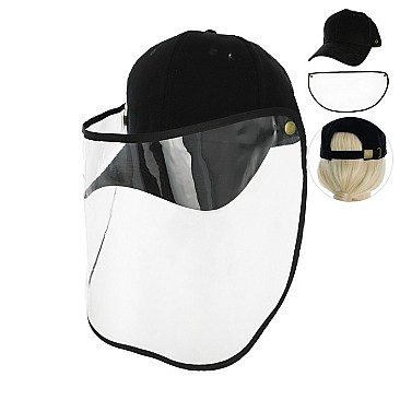 BASEBALL CAP W/ REMOVABLE FACE COVER