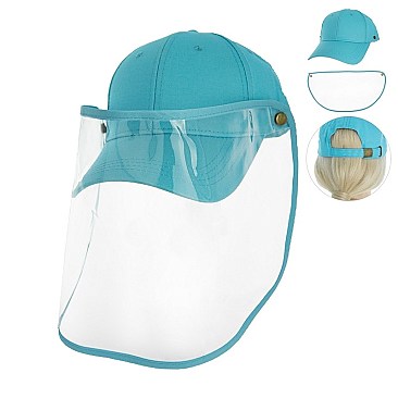 BASEBALL CAP W/ REMOVABLE FACE COVER