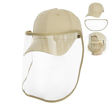 BASEBALL CAP W/ REMOVABLE FACE COVER