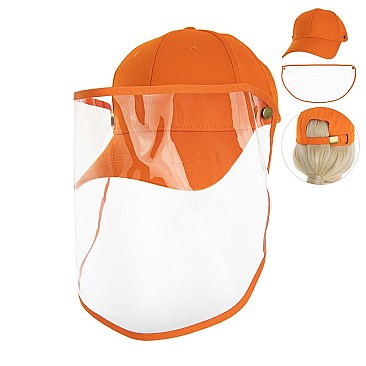 BASEBALL CAP W/ REMOVABLE FACE COVER