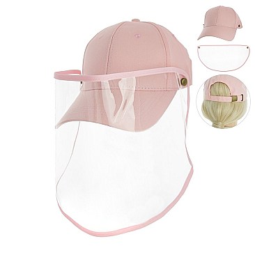 BASEBALL CAP W/ REMOVABLE FACE COVER