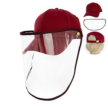 BASEBALL CAP W/ REMOVABLE FACE COVER