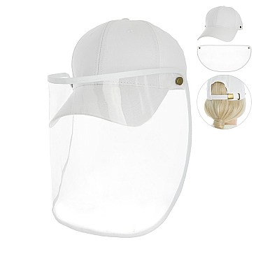 BASEBALL CAP W/ REMOVABLE FACE COVER