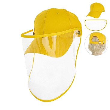 BASEBALL CAP W/ REMOVABLE FACE COVER