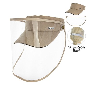 SUN VISOR W/ REMOVABLE FACE COVER