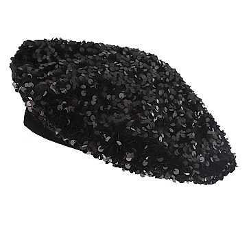 TRENDY SEQUIN COVERED FRENCH BERET