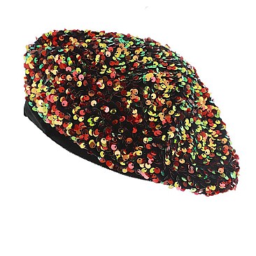 TRENDY SEQUIN COVERED FRENCH BERET