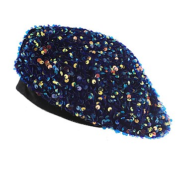 TRENDY SEQUIN COVERED FRENCH BERET