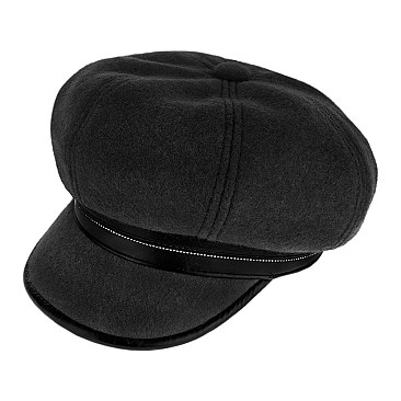 Trendy Felt Flat Newsboy Cap