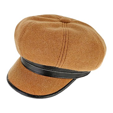 Trendy Felt Flat Newsboy Cap