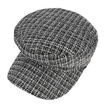 Trendy Checkered Captain Newsboy Cap