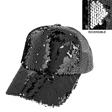 Playful Two Tone Sequin Cap