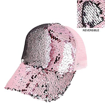 Playful Two Tone Sequin Cap