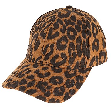 LEOPARD CHEETAH PRINT BASEBALL CAP