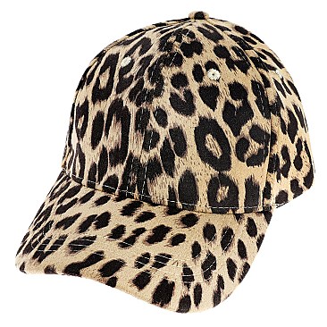 LEOPARD CHEETAH PRINT BASEBALL CAP