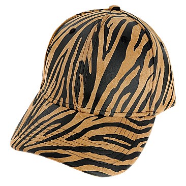 ZEBRA PRINT BASEBALL CAP