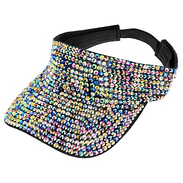 TRENDY FULL RHINESTONE SUN VISOR