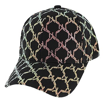 TRENDY SEQUIN ADJUSTABLE BASEBALL CAP