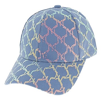 TRENDY SEQUIN ADJUSTABLE BASEBALL CAP