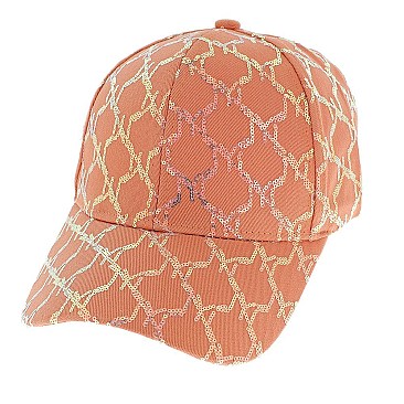 TRENDY SEQUIN ADJUSTABLE BASEBALL CAP