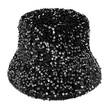 TRENDY GLITTER SEQUIN SPARKLE BUCKET HAT