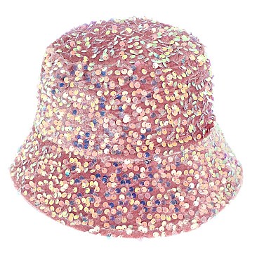 TRENDY GLITTER SEQUIN SPARKLE BUCKET HAT