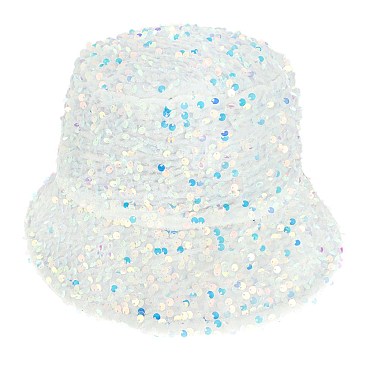 TRENDY GLITTER SEQUIN SPARKLE BUCKET HAT