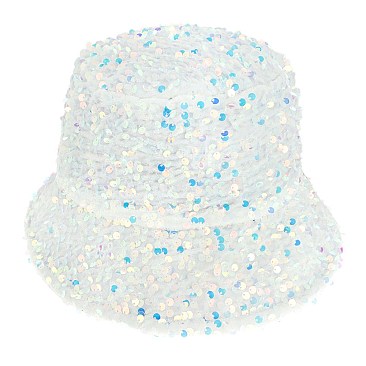 TRENDY GLITTER SEQUIN SPARKLE BUCKET HAT