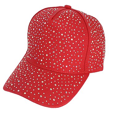 STYLISH RHINESTONE STUDDED BASEBALL CAP