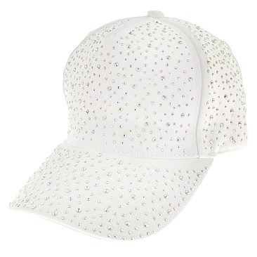 STYLISH RHINESTONE STUDDED BASEBALL CAP