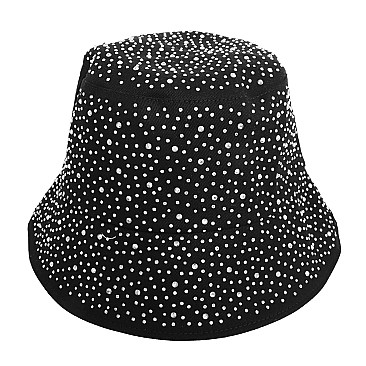 CRYSTAL STUDDED BUCKET HAT