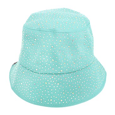 CRYSTAL STUDDED BUCKET HAT