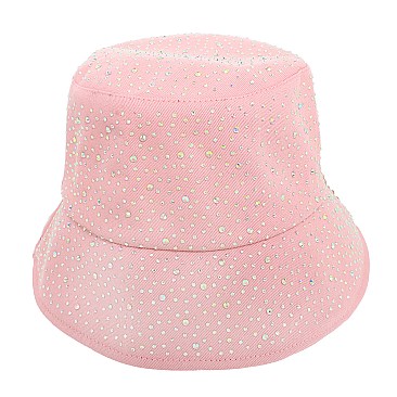 CRYSTAL STUDDED BUCKET HAT