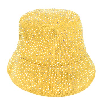 CRYSTAL STUDDED BUCKET HAT