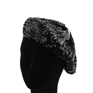 Sequins Covered French Beret