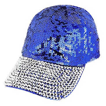 Sequin and Rhinestones Fashion Cap