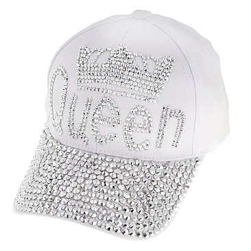 "QUEEN" Rhinestone Cap