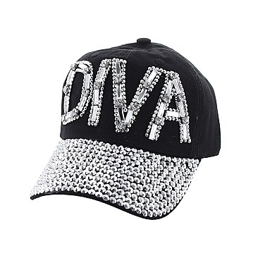 "DIVA" Rhinestone Cap