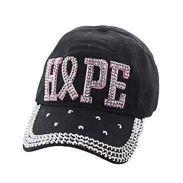 "Pink Ribbon" Awareness "Hope" Symbol Fashion Denim Cap