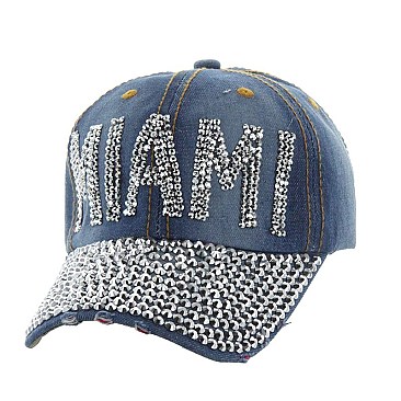 "MIAMI" Rhinestone Cap MEZ883