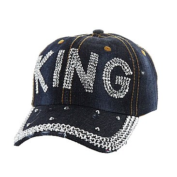 "KING" Rhinestone Cap MEZ898