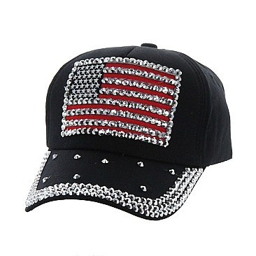 USA Flag Rhinestone cap