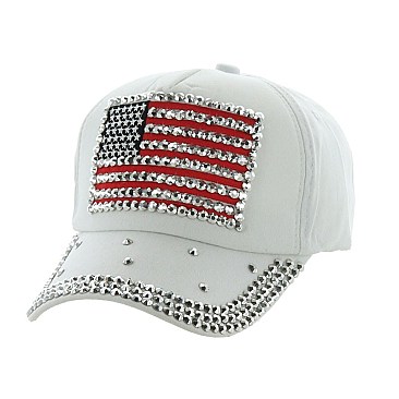 USA Flag Rhinestone cap